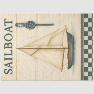 Papel De Seda Barcos de vela Nueva Inglaterra