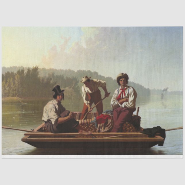 Papel De Seda Barcos en el río Misuri (Anverso)