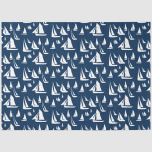 Papel De Seda Barcos náuticos Azul de la Marina Náutica