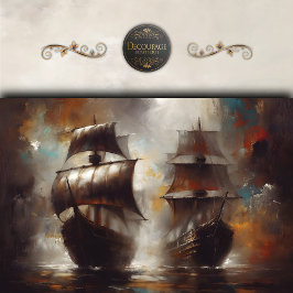 Papel De Seda Barcos Vikingos de Stormbound Decoupage