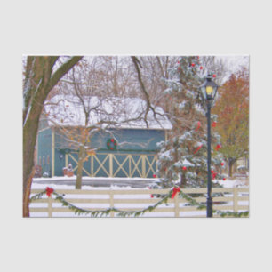 Papel De Seda Barn Azul navidades