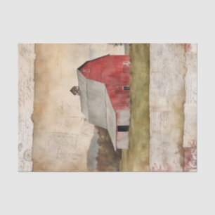 Papel De Seda Barn Rojo Rústico