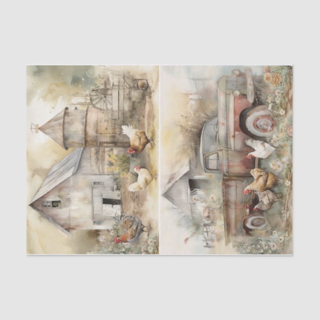 Papel De Seda Barn Yard (Anverso)