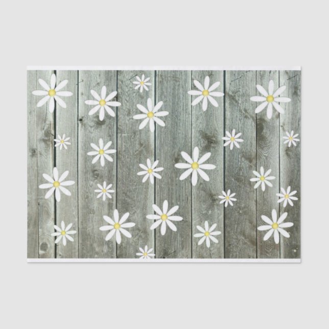Papel De Seda Barnwood Daisy (Anverso)