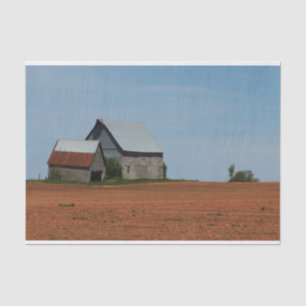 Papel De Seda Barras de piedra en medio de un campo de suelo roj