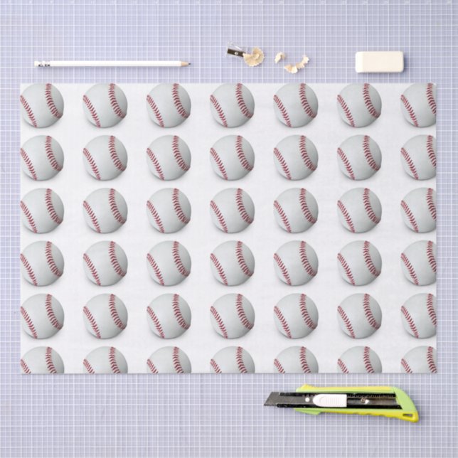 Papel De Seda Baseball tissue paper (Artesanía)