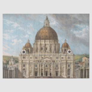 Papel De Seda Basílica de San Pedro en la Ciudad del Vaticano