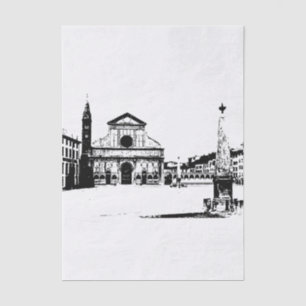 Papel De Seda Basílica de Santa Maria Novella en Florencia, Ital