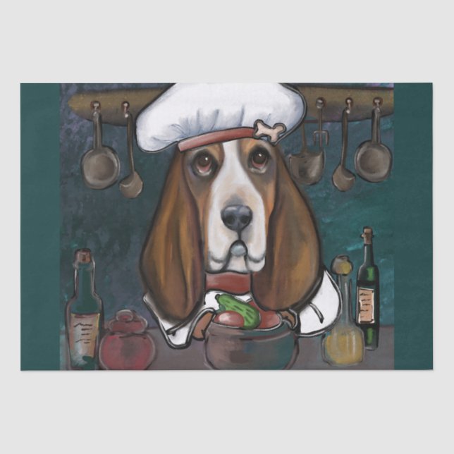 Papel De Seda Basset Hound (Anverso)