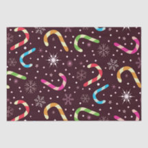 Bastones de caramelo de Navidad coloridos con copo