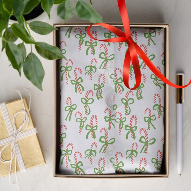 Papel De Seda Bastones de caramelo de Navidad lindos regalo de N (Cute Christmas Candy Canes Xmas Holiday Gift Tissue Paper
)