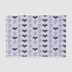 PAPEL DE SEDA BATES DE HALLOWEB GRIS Y NEGROS Y WEBS ESPIDERAS