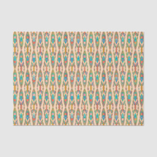 Papel De Seda Batik tribal - rosa rosa rosa y turquesa