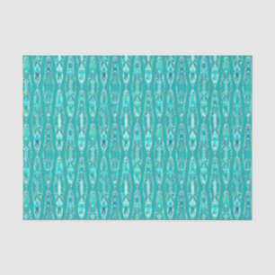 Papel De Seda Batik tribal - turquesa y Aquamarine