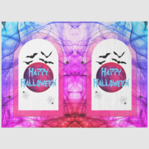 Papel De Seda Bats Spooky Scary Cute Pink Purple Happy Halloween