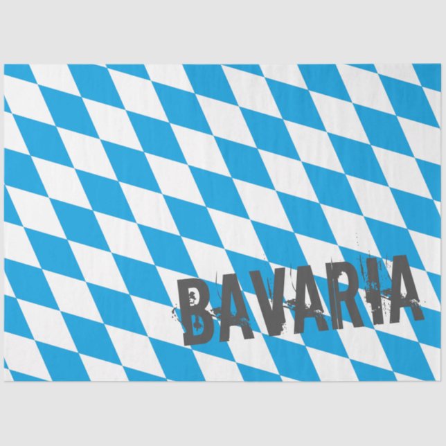 Papel De Seda Bavaria Alemania Bandera del Diamante Diseño (Anverso)