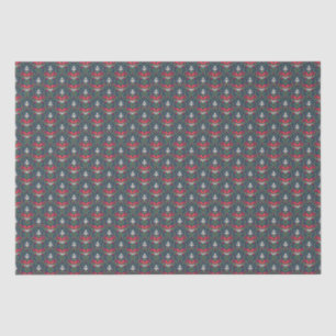 PAPEL DE SEDA BAYAS DE ACEBO DE NAVIDAD Y UN LAZO ROJO