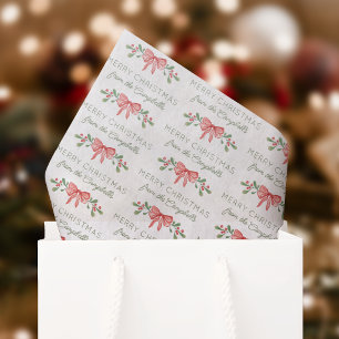 Papel De Seda Bayas de acuarela roja Arco Feliz Navidad