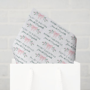 Papel De Seda Bayas de acuarela rosa Arco de Navidad Feliz Navid