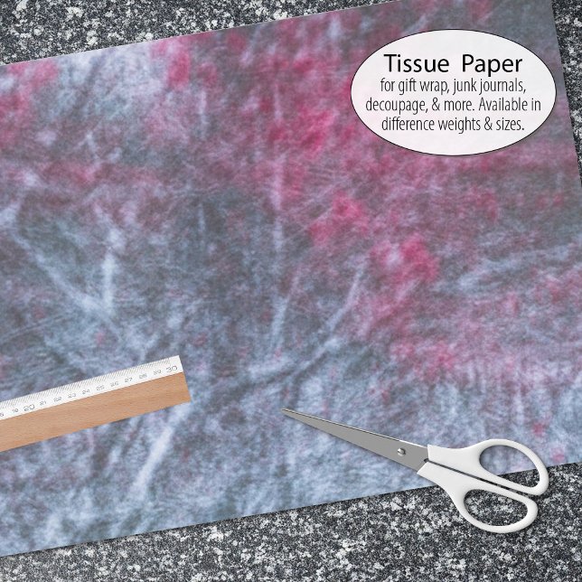 Papel De Seda Bayas de invierno con pintura de nieve (Tissue paper for gift wrap and decoupage)