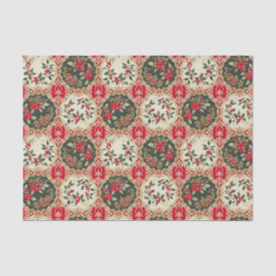 Papel De Seda Bayas y hojas de Navidad de estilo victoriano 