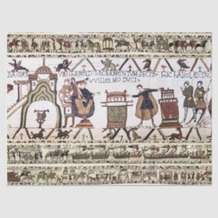 Papel De Seda BAYEUX TAPESTRY Harold hizo juramento sobre reliqu