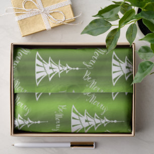 Papel De Seda Be Merry Green Navidades
