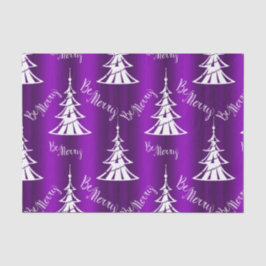 Papel De Seda Be Merry Purple Navidades