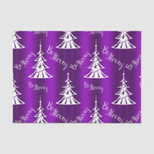 Papel De Seda Be Merry Purple Navidades