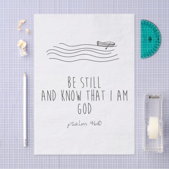 Papel De Seda Be still and know that I am God  (Artesanía)