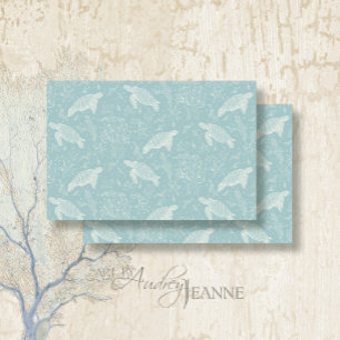 Papel De Seda Beach Coastal Sea Turtle Starfish Aqua Decoupage
