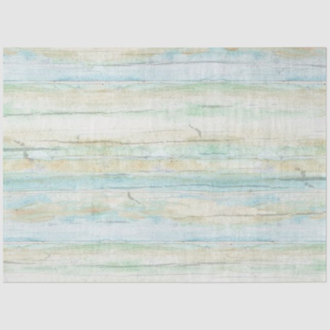 Papel De Seda Beach House Driftwood Ocean Coastal Wood Decoupage (Anverso)