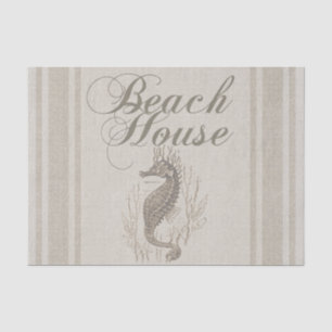 Papel De Seda Beach House Seahorse Seashore