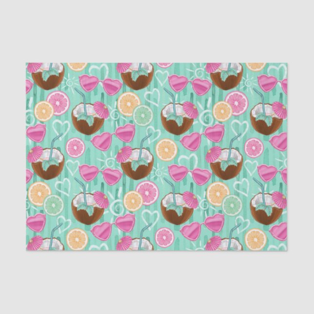Papel De Seda Beach Summer Pattern  (Anverso)