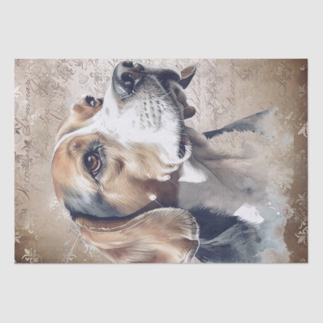 Papel De Seda Beagle Dog (Anverso)