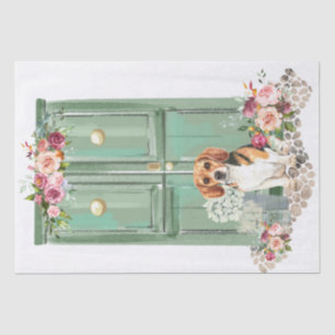 Papel De Seda Beagle en la puerta