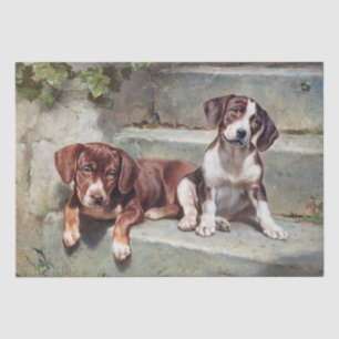 Papel De Seda Beagle Puppies Vintage de Reichert