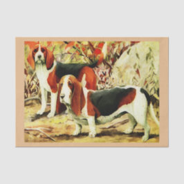 Papel De Seda Beagle vintage y basset
