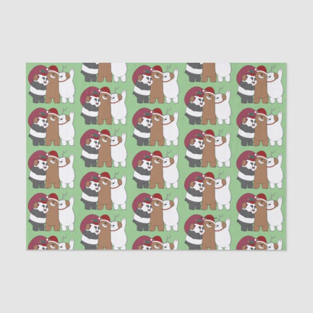 Papel De Seda Bear Bears - Saludos de la temporada (Anverso)