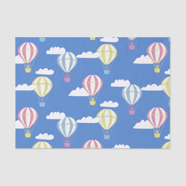 Papel De Seda Bears & Rabbit Hot Air Balloon Day Out (Anverso)