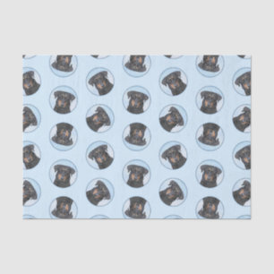 Papel De Seda Beauceron Black and Tan Pintando El Arte De Perro 