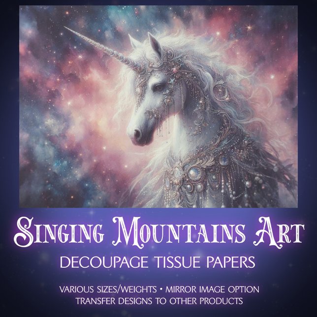 Papel De Seda Beautiful Jeweled Unicorn DIY Crafting Decoupage  (Subido por el creador)