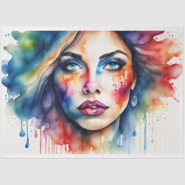 Papel De Seda Beautiful peaceful Woman OFDT no3 Tissue paper (Anverso)