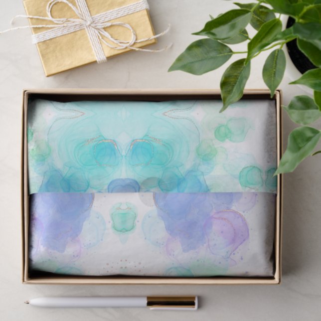 Papel De Seda Beautiful Watercolor Effect Wrapping Paper (Regalo )
