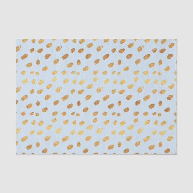 Papel De Seda Bebé azul y dorado (Anverso)