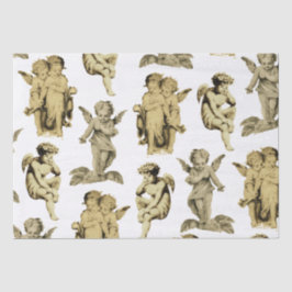 Papel De Seda Bebé beige de la cosecha veneciana Cherub Ángeles 