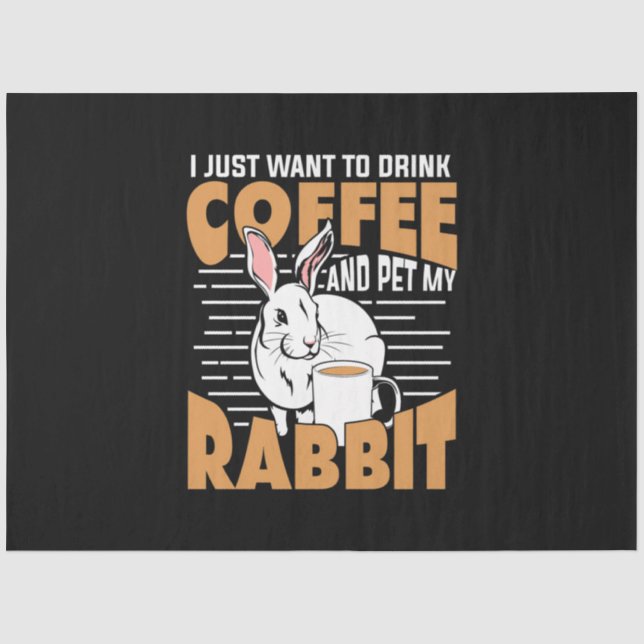 Papel De Seda Bebe Café Y Mascota Mi Conejo (Anverso)