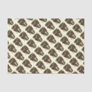 Papel De Seda Bebé del orangután con las hojas