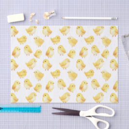 Papel De Seda Bebé en camino Pollitos Amarillos