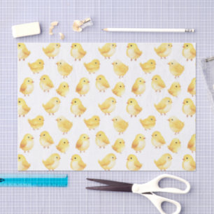 Papel De Seda Bebé en camino Pollitos Amarillos